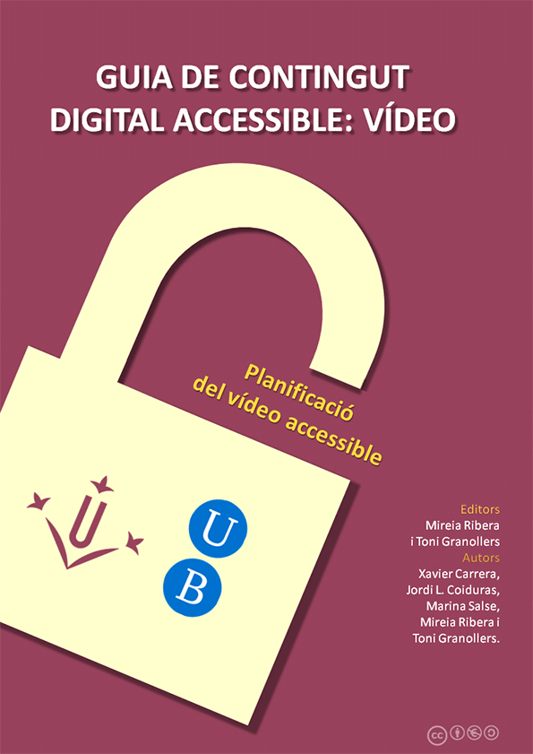 Portada de la guia de Planificació del vídeo accessible